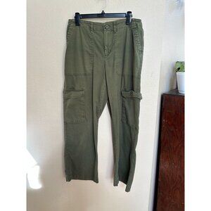 Universal Thread Womens Olive Cargo Pants Size 12 Utility Style Cotton Blend